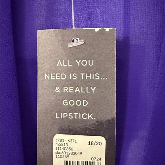 CACIQUE Vibrant Purple  Long Night Robes length 52” bust 50” brand new - Picture 3 of 8